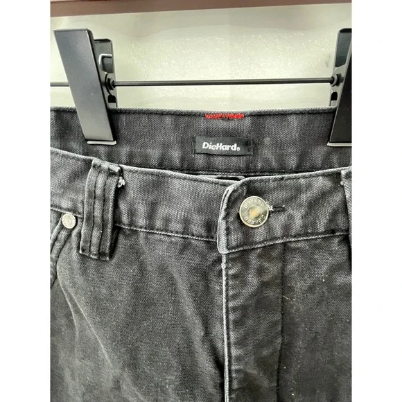 Diehard‎ Men's Black Denim Carpenter Pants Size 36x34 Workwear Utility Gorpcore - Picture 9 of 13